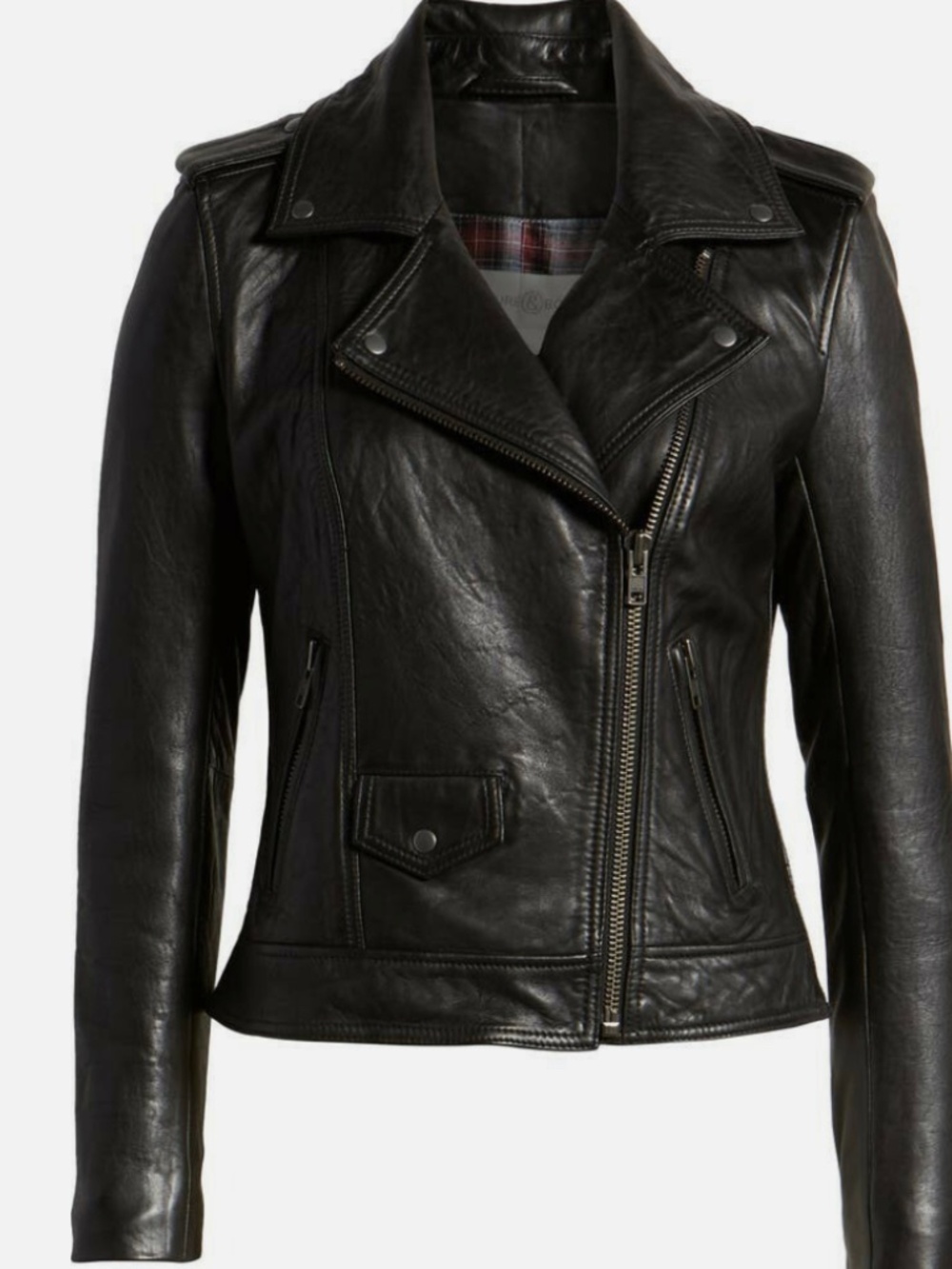 NWOT Treasure & Bond Genuine Leather Moto Jacket Small